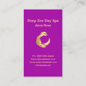 *~* Glitzerzen-Bürste Reiki Meditations-Gold Visitenkarte (Rückseite)