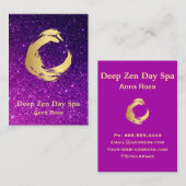 *~* Glitzerzen-Bürsten-Meditation Reiki Gold Visitenkarte (Vorne/Hinten)