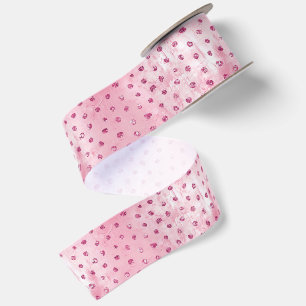 Glitzige rosa Punkte Geburtstag Satinband