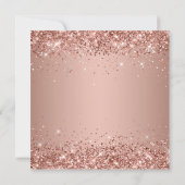 Glitziger Roségold-Gradient-Hochzeit Einladung (Rückseite)