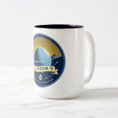 Glitzor-9 Ringed World Emblem – Collector Mug Zweifarbige Tasse (VorderseiteRechts)