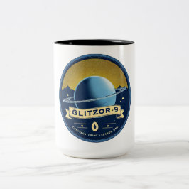 Glitzor-9 Ringed World Emblem – Sammlertasse Zweifarbige Tasse