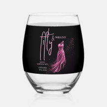 Glitzrosa Schwarzes Chic 50 & Fabulous Geburtstag