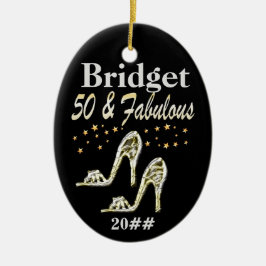 GLITZY 50. DATED & PERSONALISIERT ORNAMENT