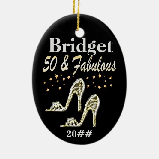 GLITZY 50. DATED & PERSONALISIERT ORNAMENT (Hinten)