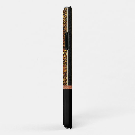 Glitzy Animal Print Streifen Kupfer Glitzer Case-Mate iPhone Hülle (Hinten/Rechts)