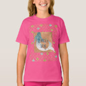 Glitzy Aqua Mermaid Blue Gold Sparkone Glitzer T-Shirt (Vorderseite)
