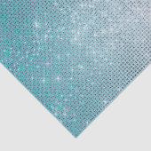 Glitzy Aqua Ombre Sparkle Seidenpapier (Detail)