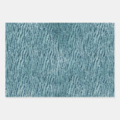 Glitzy Aquamarin Green Glitzer Sparkle Geschenkpapier Set (Vorderseite 3)
