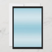 Glitzy Aquamarin Musiknotens Geburtstag Einladung (Rückseite)