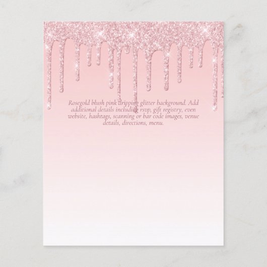 Glitzy BAT MITZVAH lädt Glitzer Glitzern ein, mode (Rückseite)