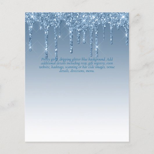 Glitzy BAT MITZVAH lädt Glitzer Glitzern ein, mode (Rückseite)