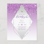 Glitzy BAT MITZVAH lädt Glitzer Glitzern ein, mode Flyer (Vorne)