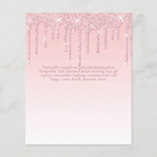 Glitzy BAT MITZVAH lädt Glitzer Glitzern ein, mode Flyer (Hinten)