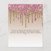 Glitzy BAT MITZVAH lädt Glitzer Glitzern ein, mode Flyer (Hinten)