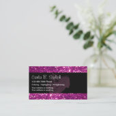 Glitzy Beauty Business Cards Terminkarte (Stehend Vorderseite)