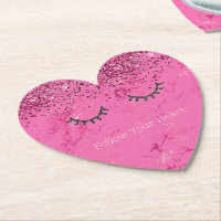 Glitzy Black Eyelashes Rosa Marmor Glitzer