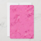 Glitzy Black Glitzer Eyelashes Pink Birthday Einladung (Rückseite)