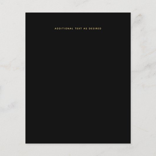 Glitzy Black Gold Brautparty Einladungen (Rückseite)