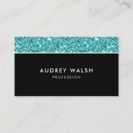 Glitzy Blue Glitzer femininer Luxus beruflich Visitenkarte