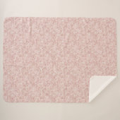 Glitzy Blush Pink Glitter Christmas Sherpadecke (Vorderseite (Horizontal))