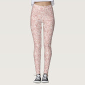 Glitzy Blush Pink Glitter Leggings (Vorderseite)