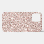 Glitzy Blush Pink Glitzer Case-Mate iPhone Hülle (Rückseite (Horizontal))