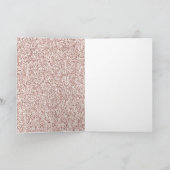 Glitzy Blush Pink Glitzer Geburtstag Karte (Innenseite)