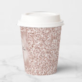 Glitzy Blush Pink Glitzer Pappbecher (Links)