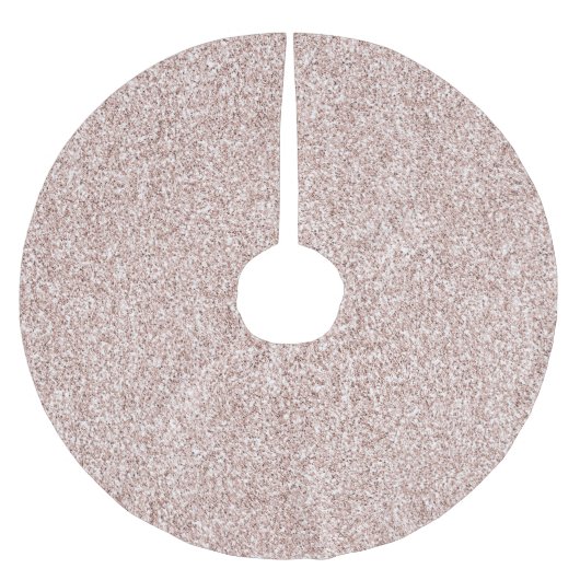 Glitzy Blush Pink Glitzer Polyester Weihnachtsbaumdecke (Vorderseite)