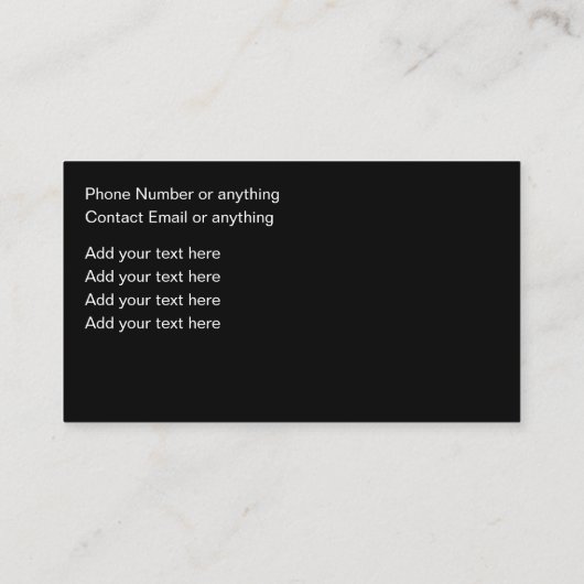 Glitzy Bold Beauty Fashion Treny Visitenkarte (Rückseite)