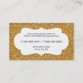 GLITZY BUSINESS CARD funkelnd Glitzer Goldgold Visitenkarte (Rückseite)