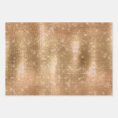 Glitzy Champagne Gold Sparkle Glam Geschenkpapier Set (Vorderseite)