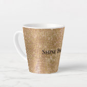 Glitzy Champagne Gold Sparkle Glam Milchtasse (Linke Ecke)
