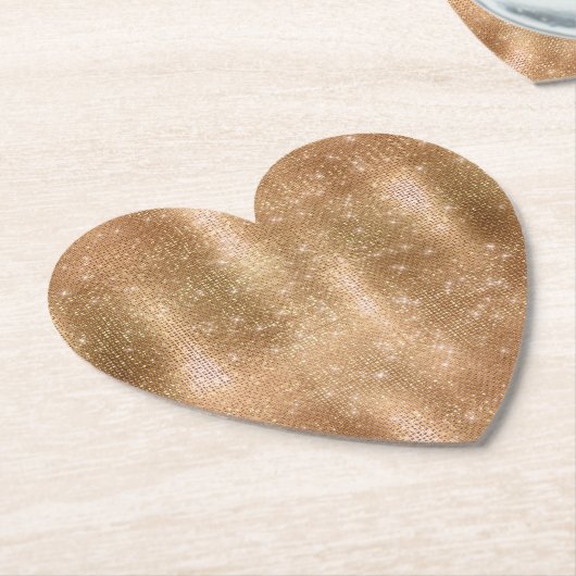 Glitzy Champagne Gold Sparkle Glam Untersetzer (angewinkelt)