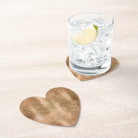 Glitzy Champagne Gold Sparkle Glam Untersetzer (Vor Ort)
