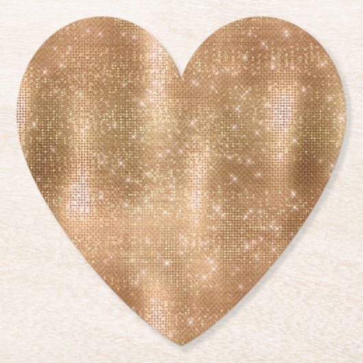 Glitzy Champagne Gold Sparkle Glam Untersetzer (Vorderseite)