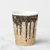 Glitzy Chocolate Ice Creme Cone Glitzer Tropfen Pappbecher (Rechts)