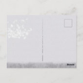 Glitzy Dandelion Chalkboard Wedding Save the Date Postkarte (Rückseite)