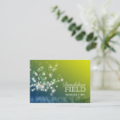 Glitzy Dandelions Massage | Wellness-Center Visitenkarte (Stehend Vorderseite)