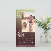 Glitzy Dandelions Wedding Save the Date Foto Card (Stehend Vorderseite)