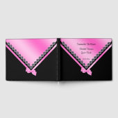 Glitzy Diamonds & Pink Bow Brautparty Gästebuch (Voll)