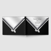Glitzy Diamonds & Silver Bow 50. Geburtstag Gästebuch (Voll)