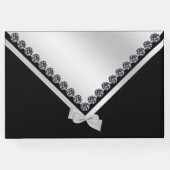 Glitzy Diamonds & Silver Bow Brautparty Gästebuch (Rückseite)