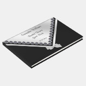 Glitzy Diamonds & Silver Bow Brautparty Gästebuch (Ecke)