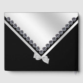 Glitzy Diamonds & Silver Bow Brautparty Gästebuch (Rückseite)