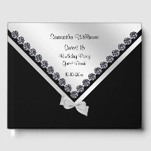 Glitzy Diamonds & Silver Bow Sweet 16