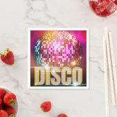 Glitzy Disco Ball der 70er Jahre| Retro Disco Danc Serviette (Beispiel)