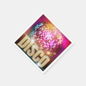 Glitzy Disco Ball der 70er Jahre| Retro Disco Danc Serviette (Ecke)