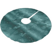 Glitzy Emerald Green Marble Weihnachten Polyester Weihnachtsbaumdecke (Schrägansicht)